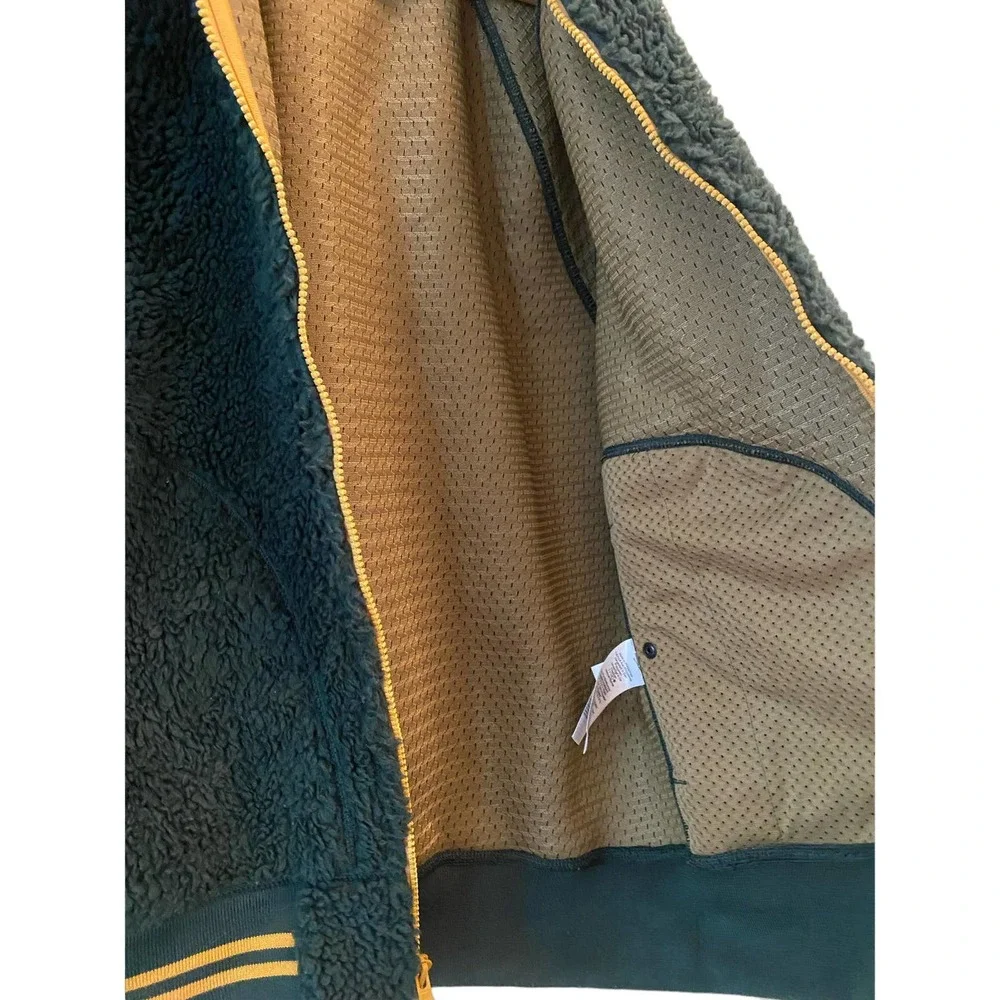 New J.Crew Men’s Nordic Sherpa Fleece Green All-Weather Jacket Coat Med Madewell